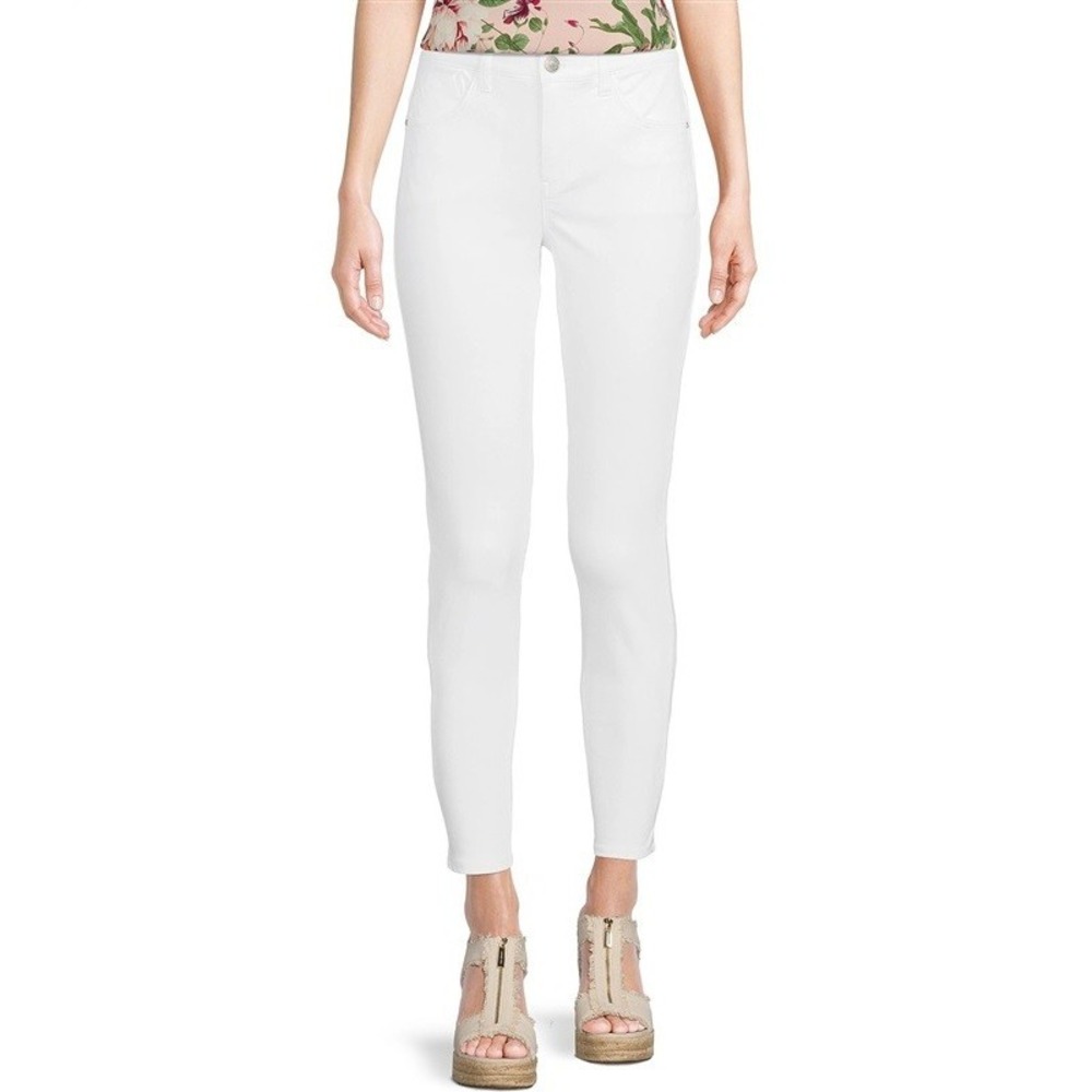 NWT Gibson Latimer 16 Perfect Fit Slim Leg Coated Jeans Pearl White 128538